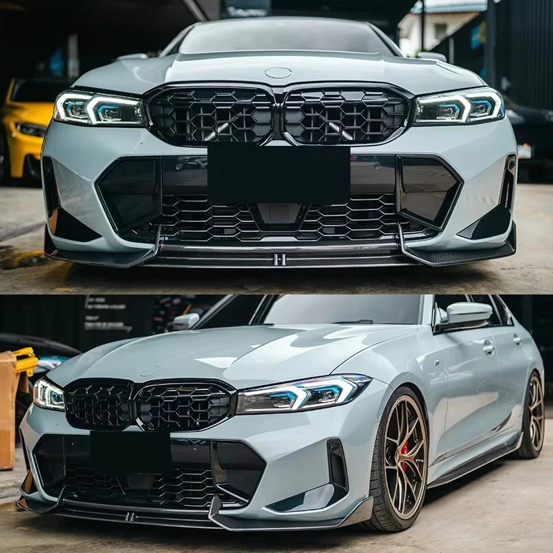 High Quality Dry Carbon Fiber AD Style Front Lip Car Bumper Splitter Lip for 3 Series G20 G21 LCI 2023+ Prepreg Carbon Fiber